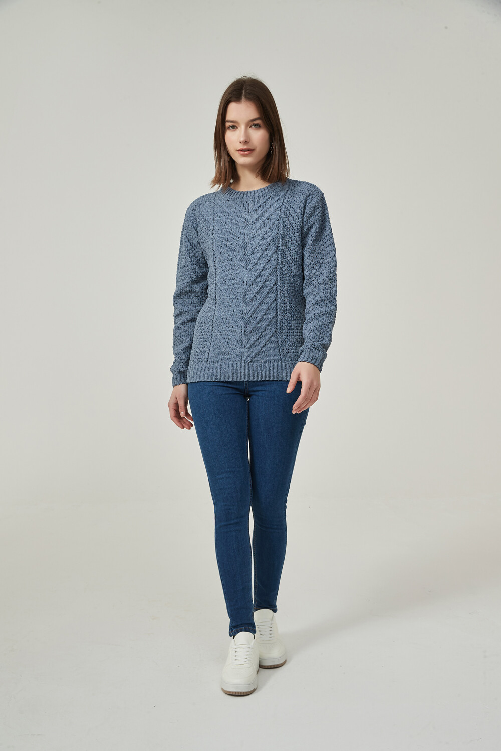 Sweater Allora Azul Grisaceo