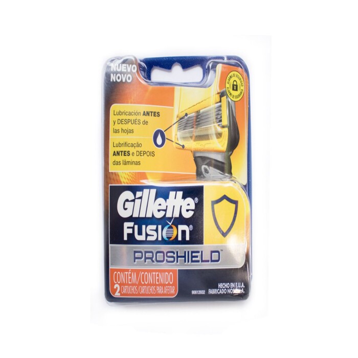 GILLETTE FUSION PROSHIELD RPTO X 2 PACK única