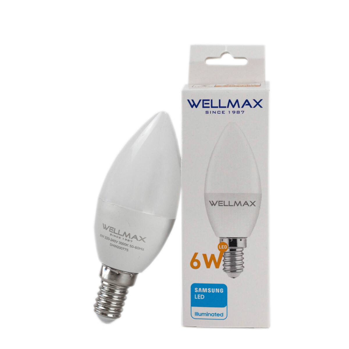 LAMPARA LED VELA 6W (EQUIVALE 45W) E14 CALIDA WELLMAX ++ - N/a 