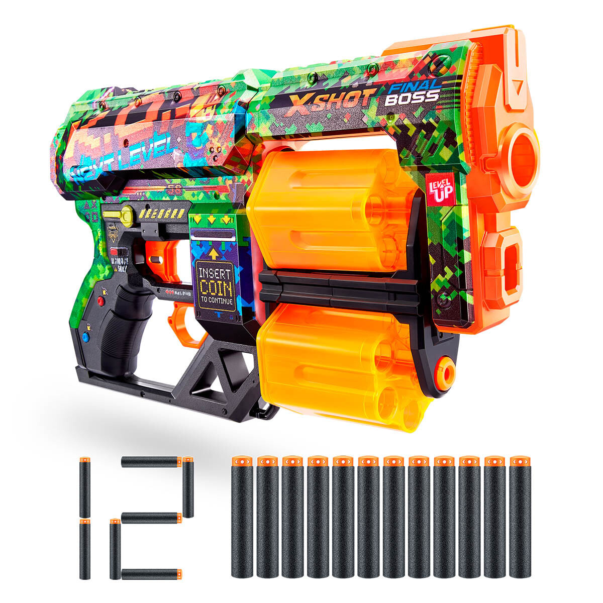 Pistola XShot Skins Dread Lanza C/ 12 Dardos Zuru - Verde 