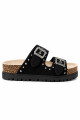 Sandalia Bettina Birky plataforma con tachas BT100 Negro