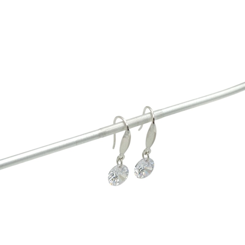 Caravanas Colgantes-Plata 925- Piedra Zirconia-CA3075 Conpiedra
