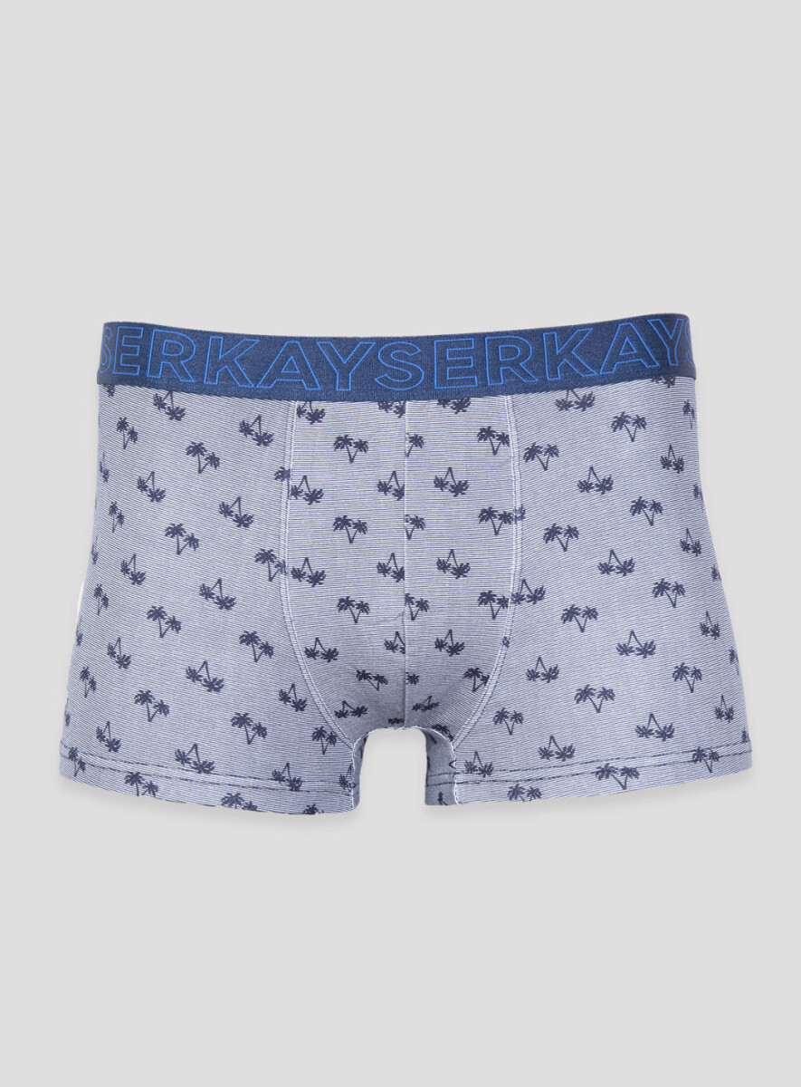 BOXER DE ALGODÓN ESTAMPADO - LT BLUE 