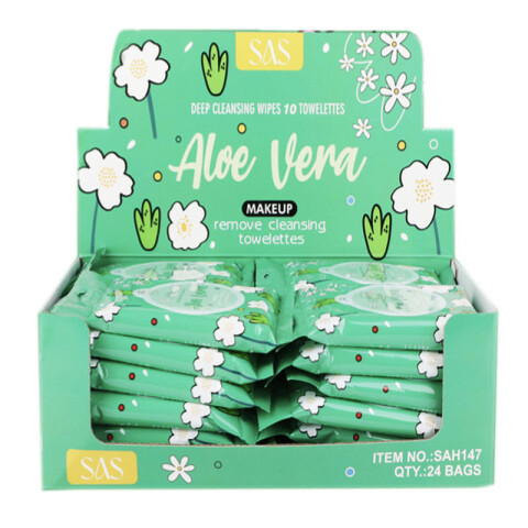Toallitas desmaquillantes aloe vera x10pcs Toallitas Desmaquillantes Aloe Vera X10pcs
