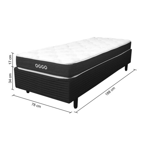 Sommier ROMA - 1 PLAZA - Espuma con base EPS - 78x188x16 cm - 80Kg Sommier ROMA - 1 PLAZA - Espuma con base EPS - 78x188x16 cm - 80Kg