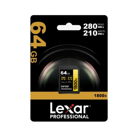 Memoria Sdxc Lexar Pro 1800X 64GB Uhs-ii Gold Series 001