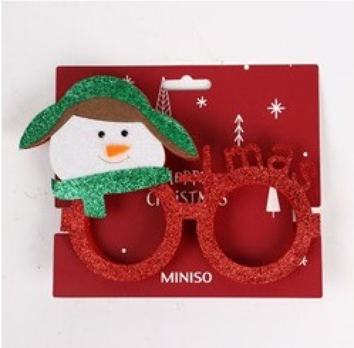 Lentes navideños - muñeco de nieve 