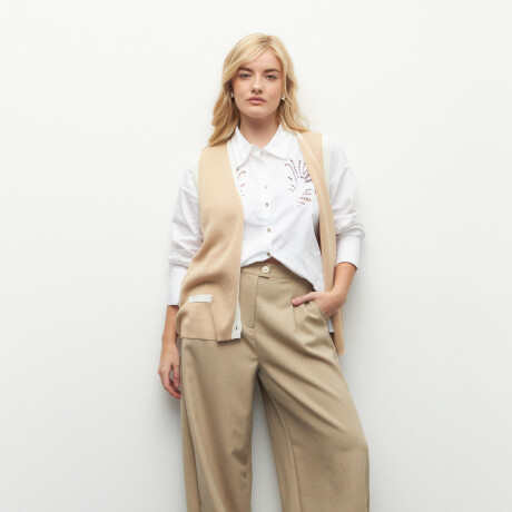 PANTALON GAITE Beige Melange