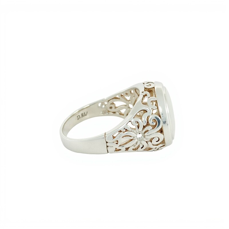 Anillo Mesa Circular-Plata 925-Piedra Nacar-AN3376 conpiedra