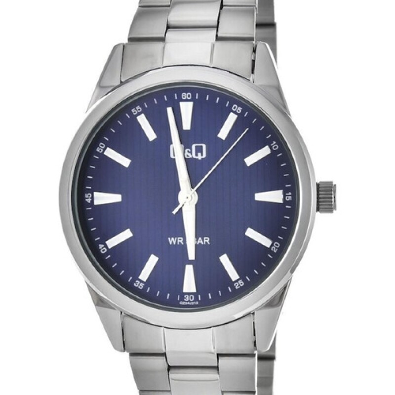 Reloj Análogo Q&Q QZ94J Resistente Al Agua Diseño Clásico Para Uso Diario Azul