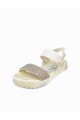 SANDALIA KLIN LOLA CON BRILLO Crudo