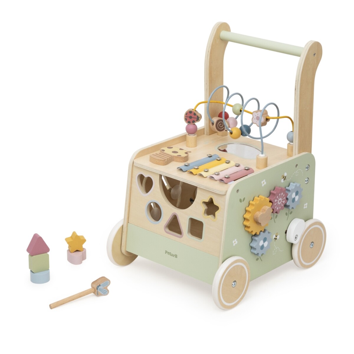 Caminador madera con actividades POLAR B 