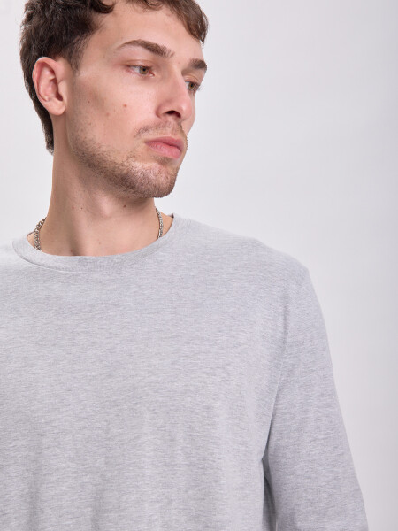 Remera manga larga básica Gris Claro