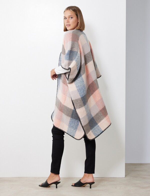 Ruana Cuadros MULTI/ROSA