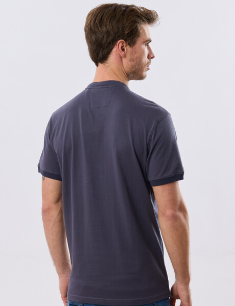 REMERA POLO CUELLO MAO Azul