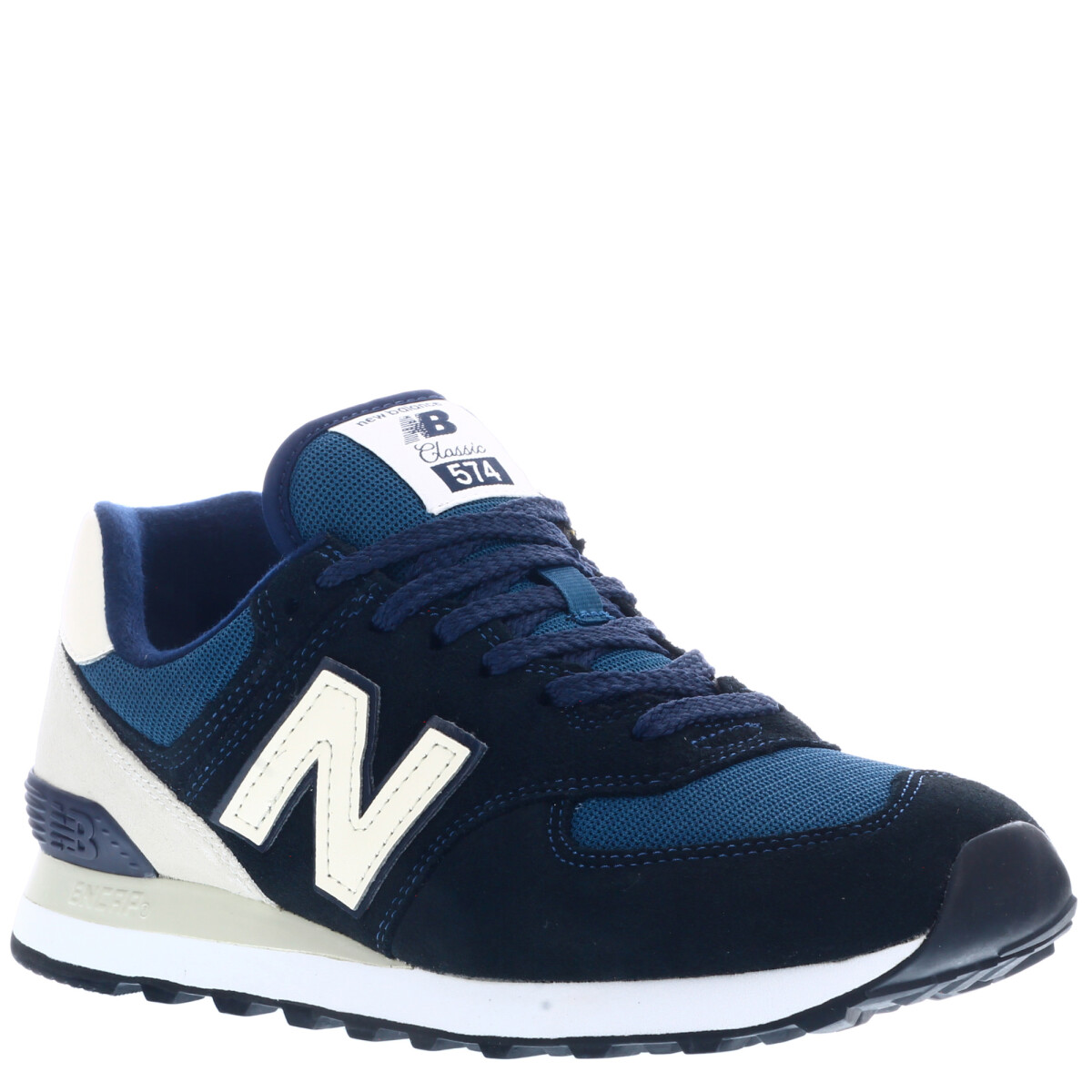 Zapatillas Moda New Balance | 574 Beige / Azul Hombre | Scampbellart