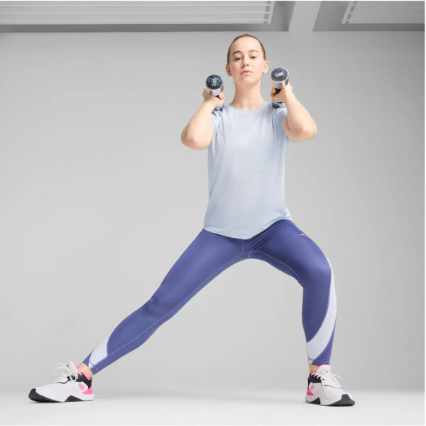 W TAD ESSENTIAL HEATHER TEE - PUMA LILA