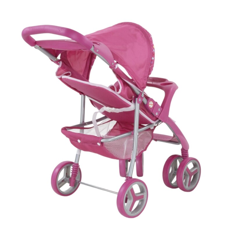 Coche de bebé para muñecas Bebesit 2 piezas Fucsia