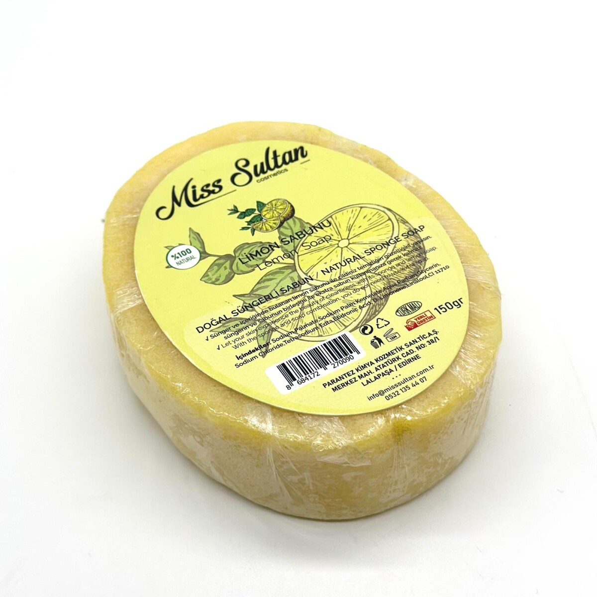 Jabón orgánico con esponja - Limón 