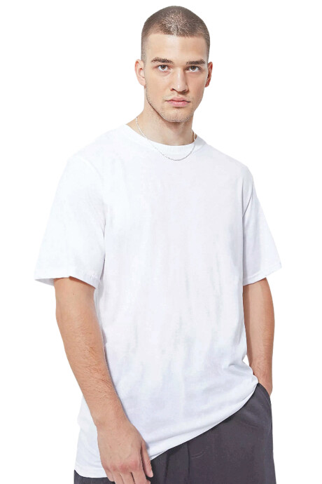 Camiseta a la base peso completo - Talle XXXL Blanco