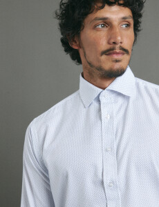 012679 CAMISA HARRINGTON LABEL Blanco/azul