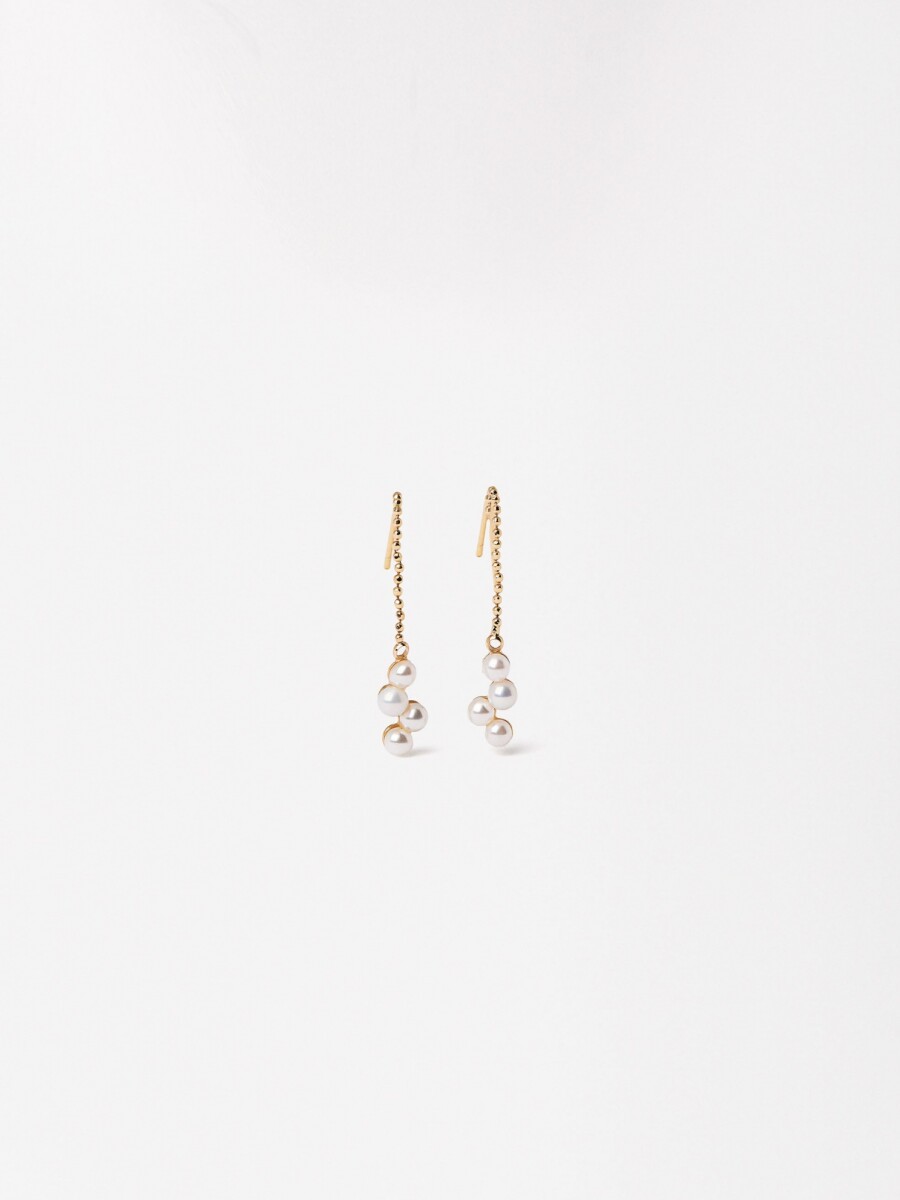 Pendientes Con Perlas dorado