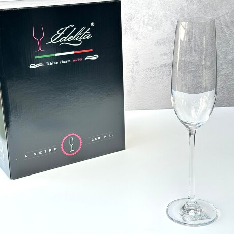 Juego De 6 Copas Champán Cristal Edelita 250ML Juego De 6 Copas Champán Cristal Edelita 250ML