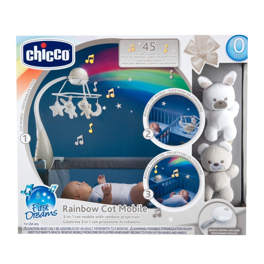 Movil musical chicco arco iris beige