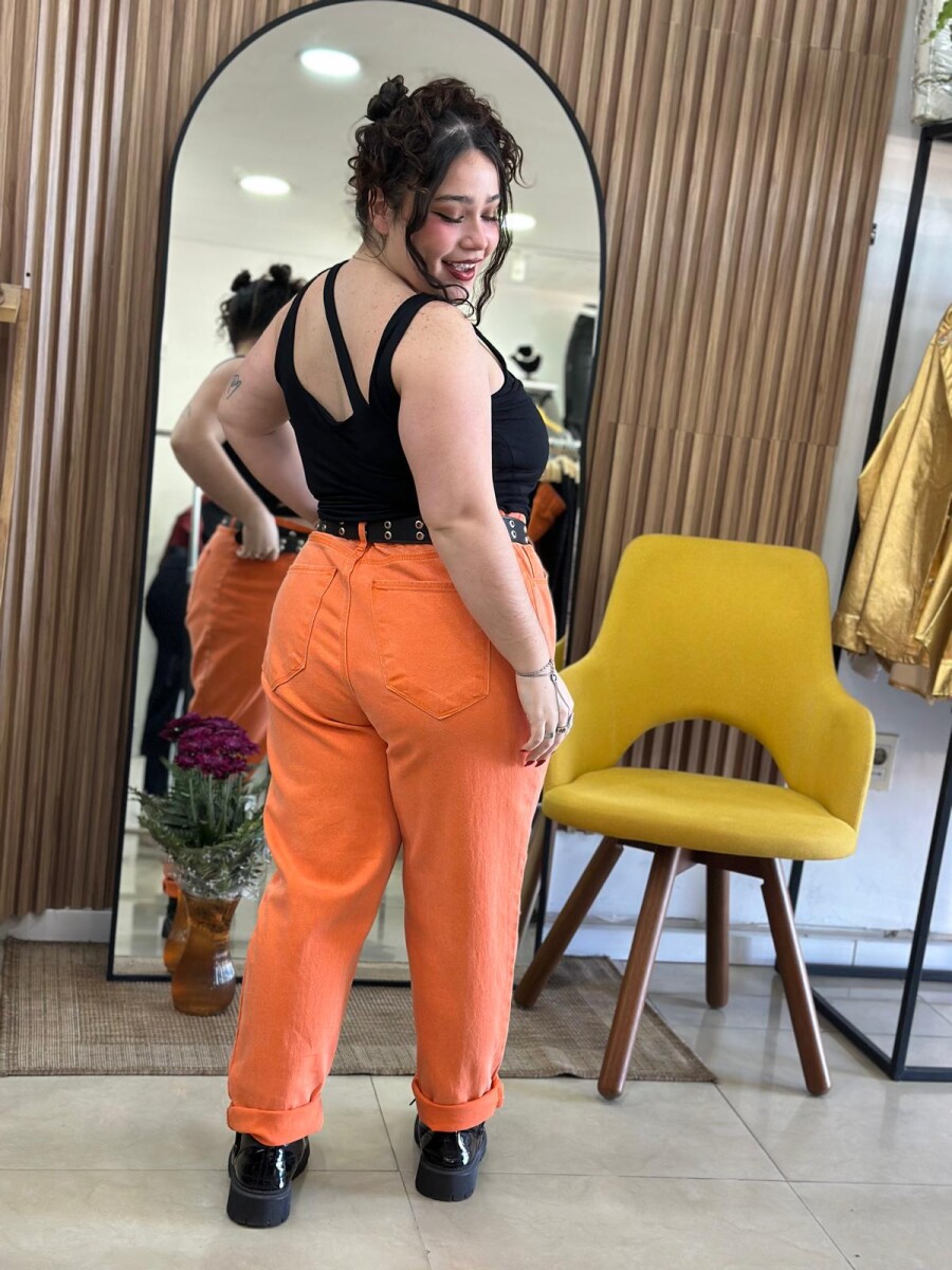 Jean Arcoiris Naranja