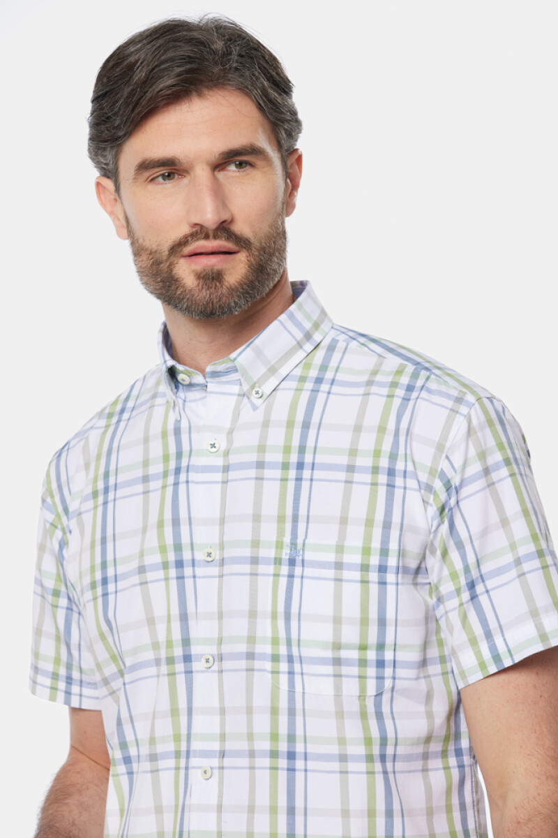 CAMISA A CUADROS - Verde 