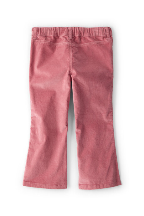 Pantalón acampanado, aterciopelado, rosado Sin color