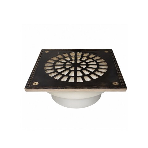 Rejilla bronce cromada con base reja 15x15 cm Rejilla Bronce Cromada Con Base Reja 15x15 Cm