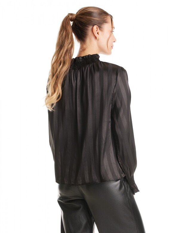 Blusa Satén Laminada NEGRO