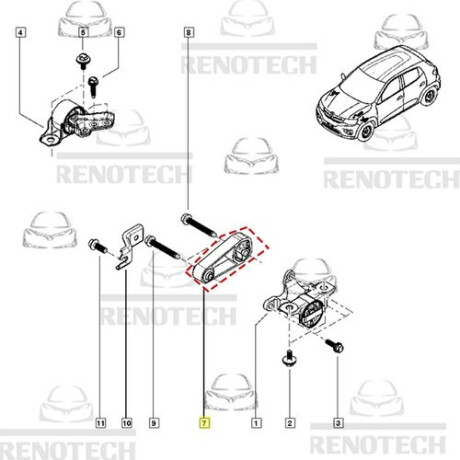 SOPORTE DE MOTOR RENAULT KWID TIPO BIELETA - SOPORTE DE MOTOR RENAULT KWID TIPO BIELETA -
