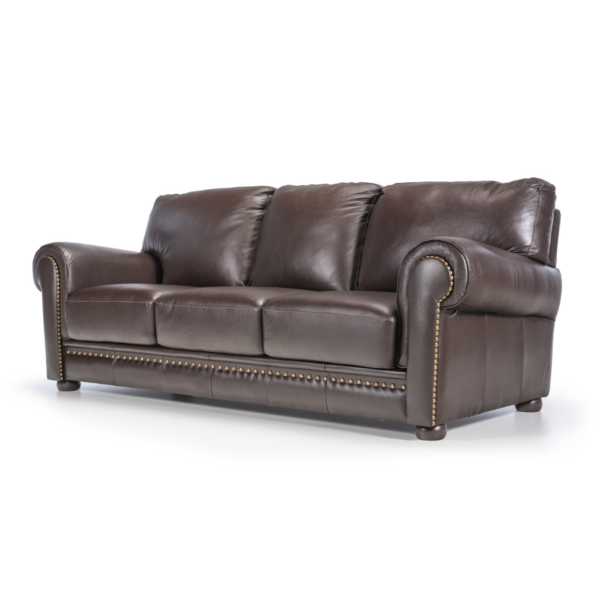 Sofá Elegance Cuero Básico 3 Cuerpos Café (Preventa) — NYR Uruguay