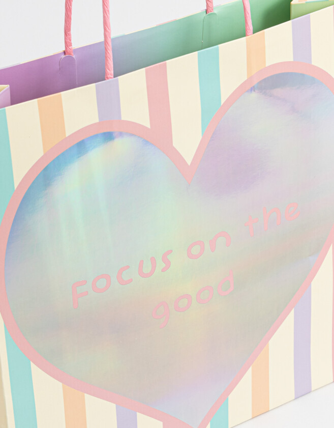 Accesorios Regalos Corazón Bolsa De Regalo Tamaño Mediano - Holografico