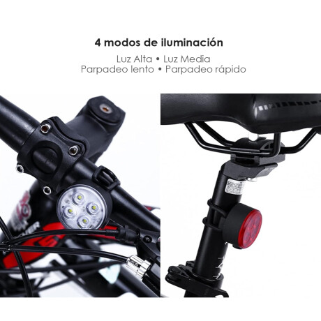 Kit Luces Led Bicicleta Running Delantera Trasera Usb Multicolor
