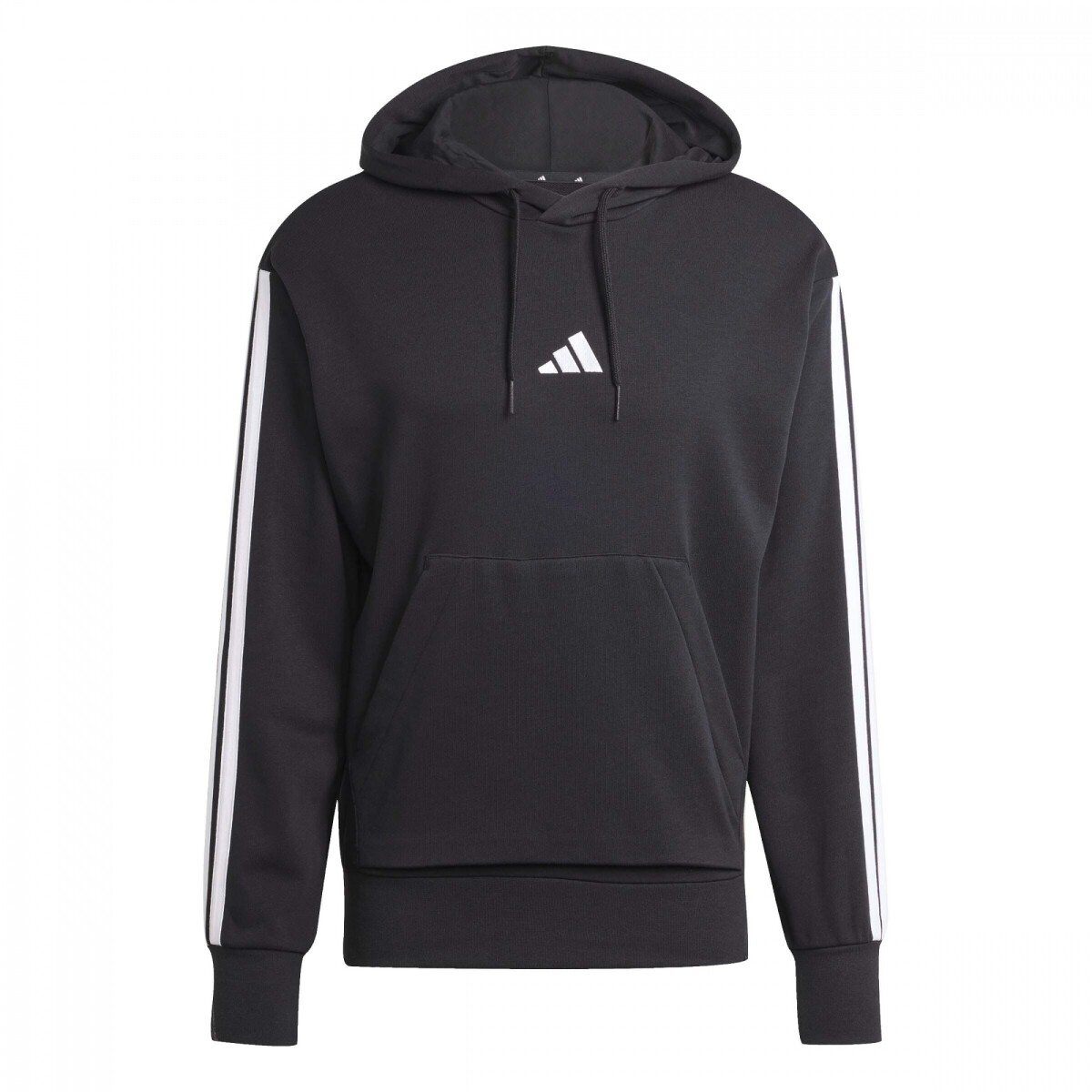 Abrigo Essentials French Terry 3 bandas de Hombre - Negro 