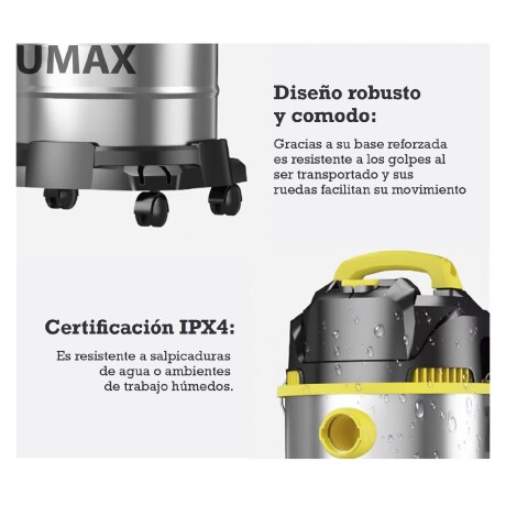 Aspiradora Industrial Lumax 2200w Acero Inox Aspira Sopla y Seca Aspiradora Industrial Lumax 2200w Acero Inox Aspira Sopla y Seca