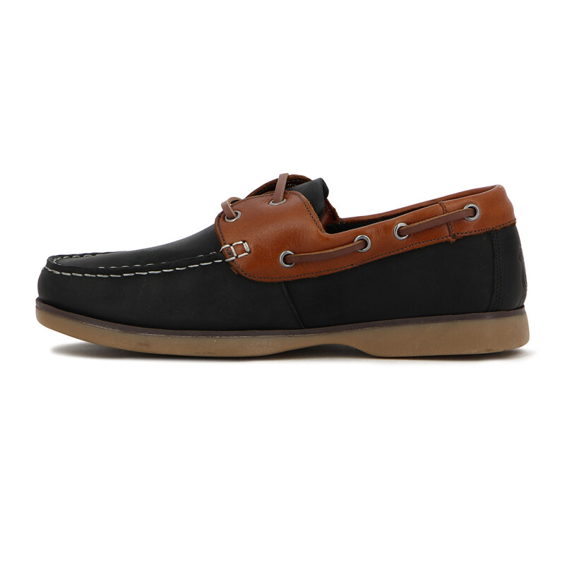 Starsax Hombre Nautico Acordonado Combinado Negro-whisky