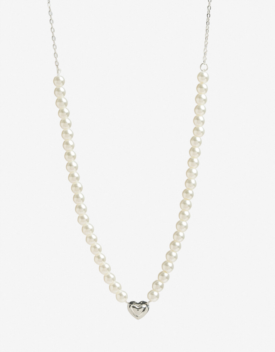 Collar Corto Plata 925 Perlas 