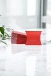 Pack x 100 - estuche pillow 7 x 8 cm. ROJO