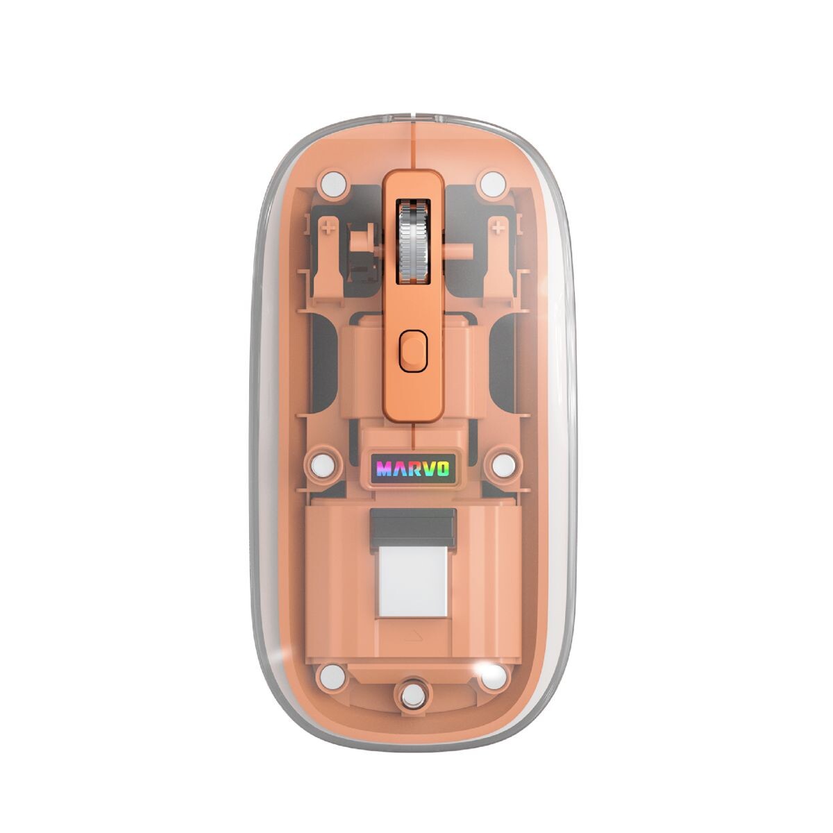 Mouse Marvo M810w Inalámbrico Bluetooth Batería - MOUSE MARVO M810W INALAMBRICO NARANJA 