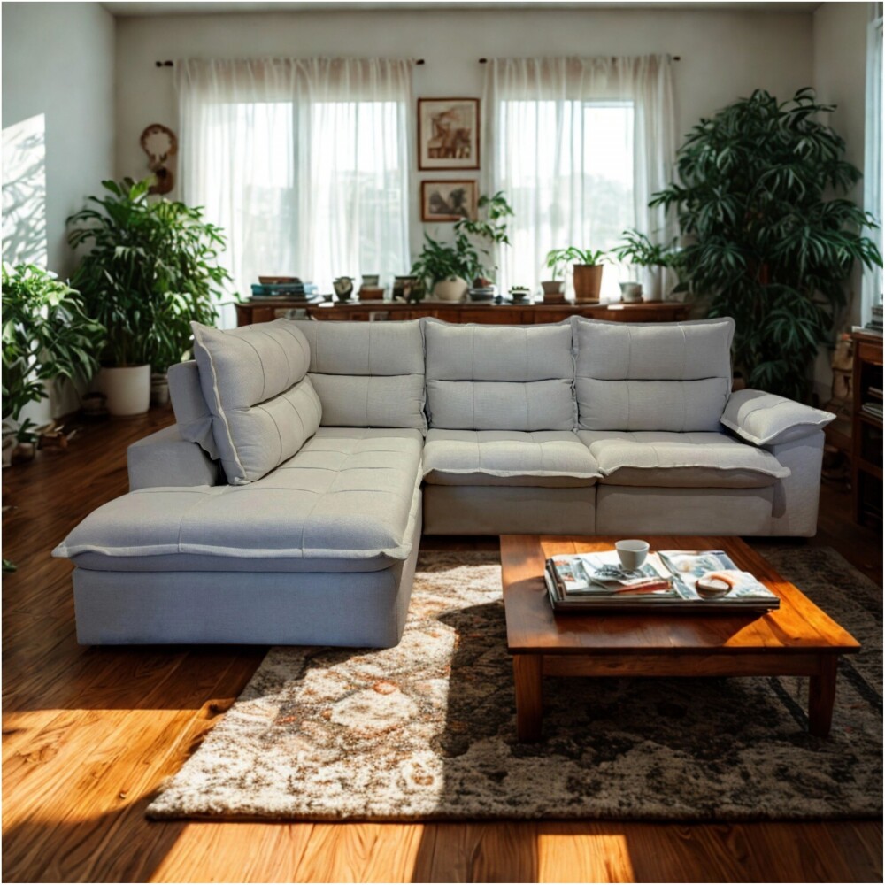 Sillón Cesky con Chaise Gris Derecho