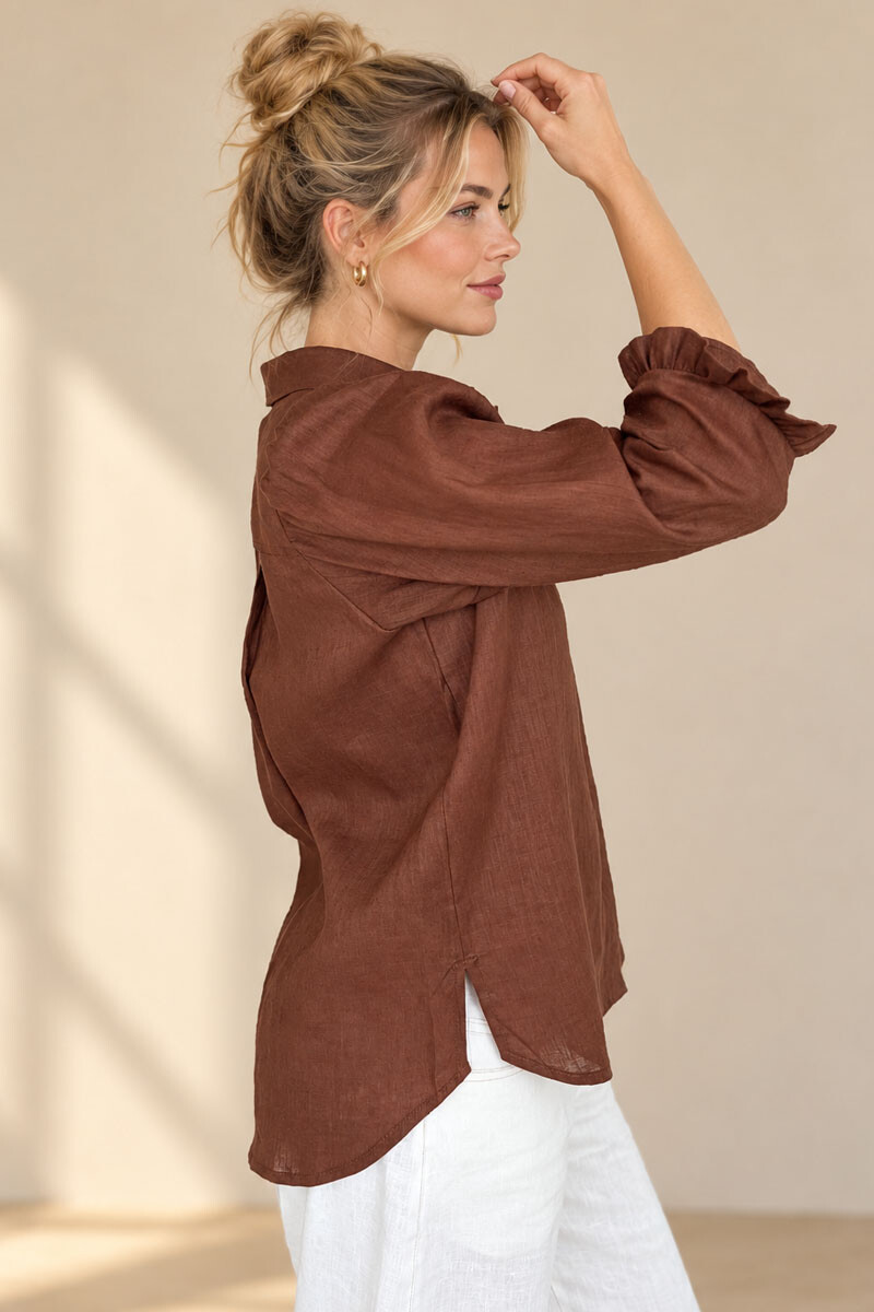 Camisa palma Chocolate