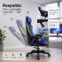 Silla Gamer Dw388 Luz Rgb Rreclinable SILLA GAMER DW388 POSAPIE LUZ RGB