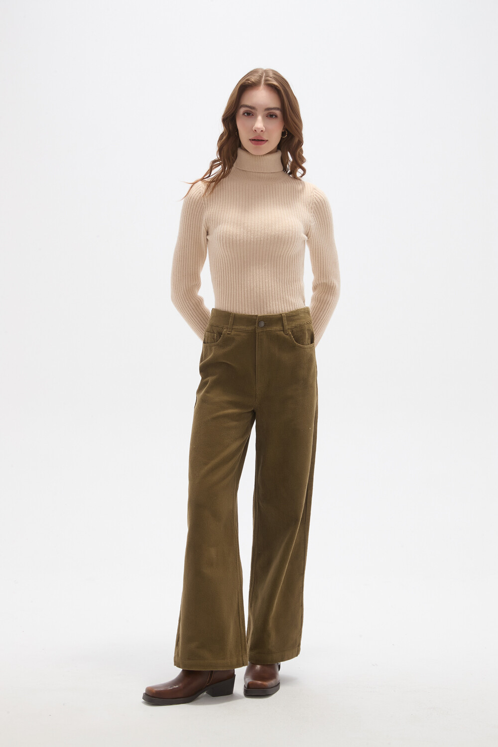 Pantalon Syla Verde Oliva Oscuro