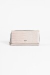 Billetera croco flap beige