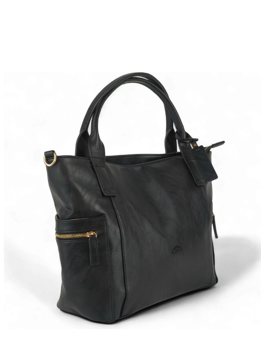 Cartera grande combinada - Negro 