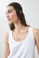 Musculosa escote a la base blanco